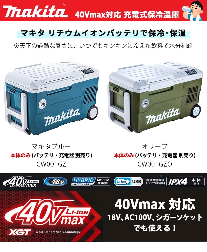 マキタ(makita) 18V 40Vmax対応 充電式保冷温庫 本体のみ(バッテリ