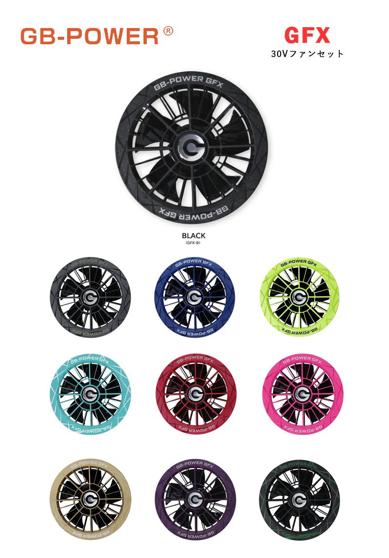 GB-POWER ファンセット ＜GFX＞ バッテリー別売り 【CyoshinJapan 長信