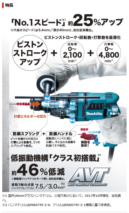 マキタ　ハンマドリル　HR1841F Amazon | マキタ(Makita) 18ミリハンマドリル HR1841F | ハンマードリル
