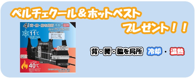 冷暖ベストプレゼント】 BT ABILITY ペルチェ冷暖ベスト＋バッテリー