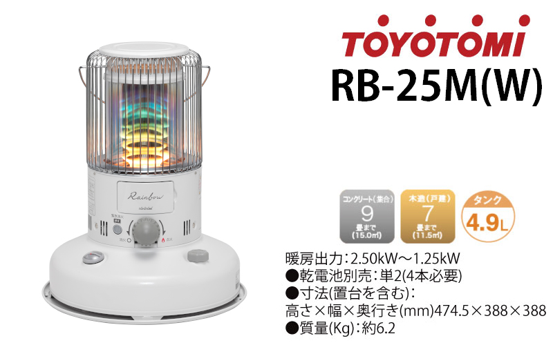 トヨトミ ホワイト BR-25M 2022年製 乾電池4本付 ショッピング通販