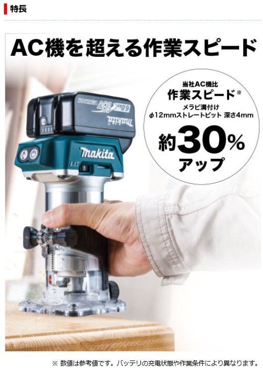 マキタ 充電式トリマー ＜ RT50DRG ＞ 18V 6.0Ah セット品 トリマー