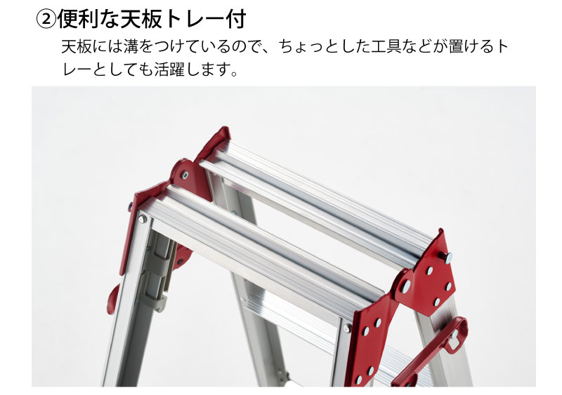 長谷川工業 ハセガワ 脚部伸縮式アルミはしご兼用脚立 RYZ型 3段 3尺
