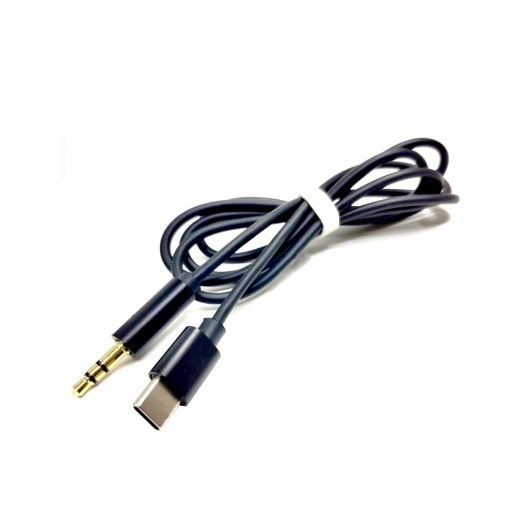 Type-c AUXケーブル 黒 1m ステレオミニプラグ カーオーディオ タイプC