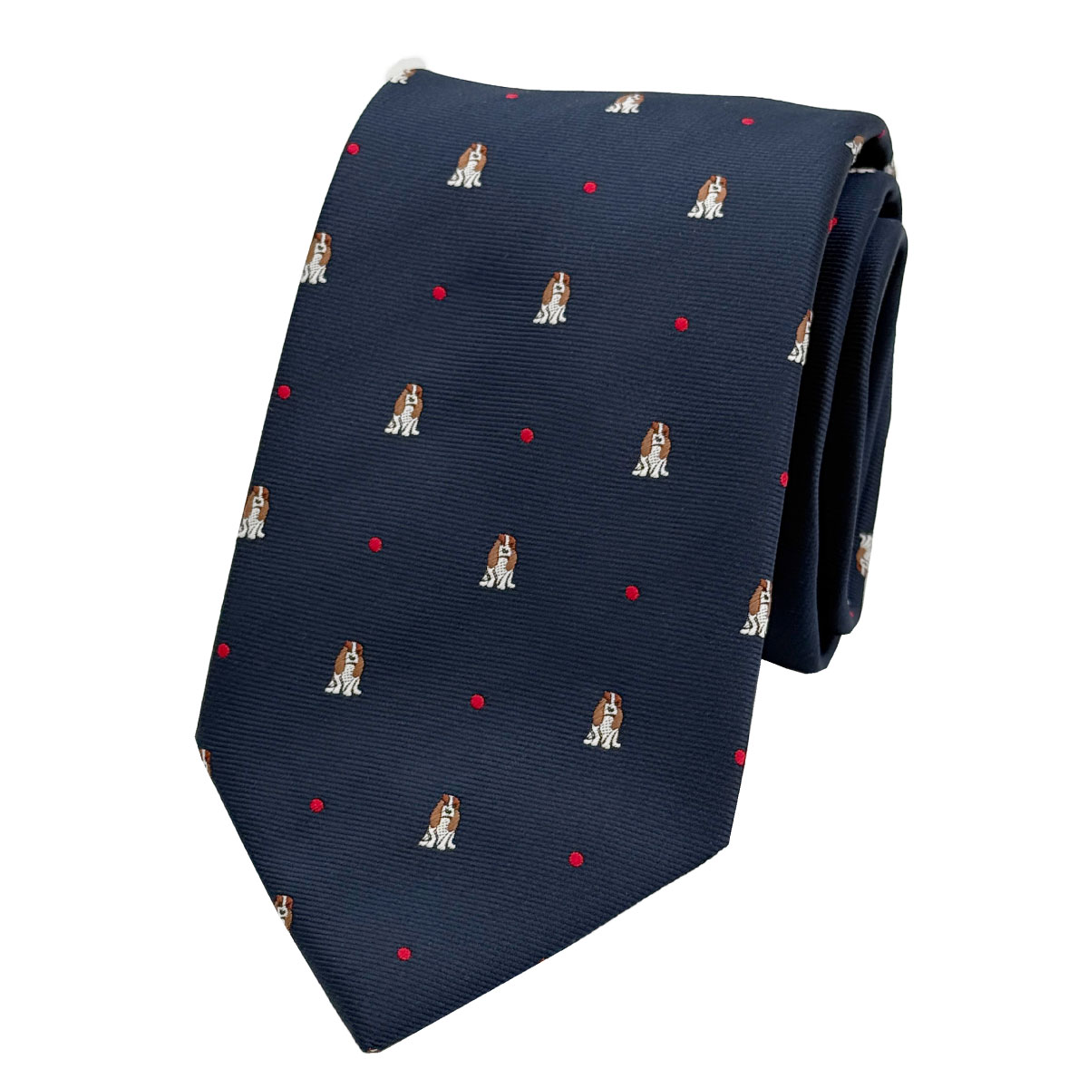 ネクタイ ドッグ 犬 モチーフ柄 キャバリア フレンチブルドッグ