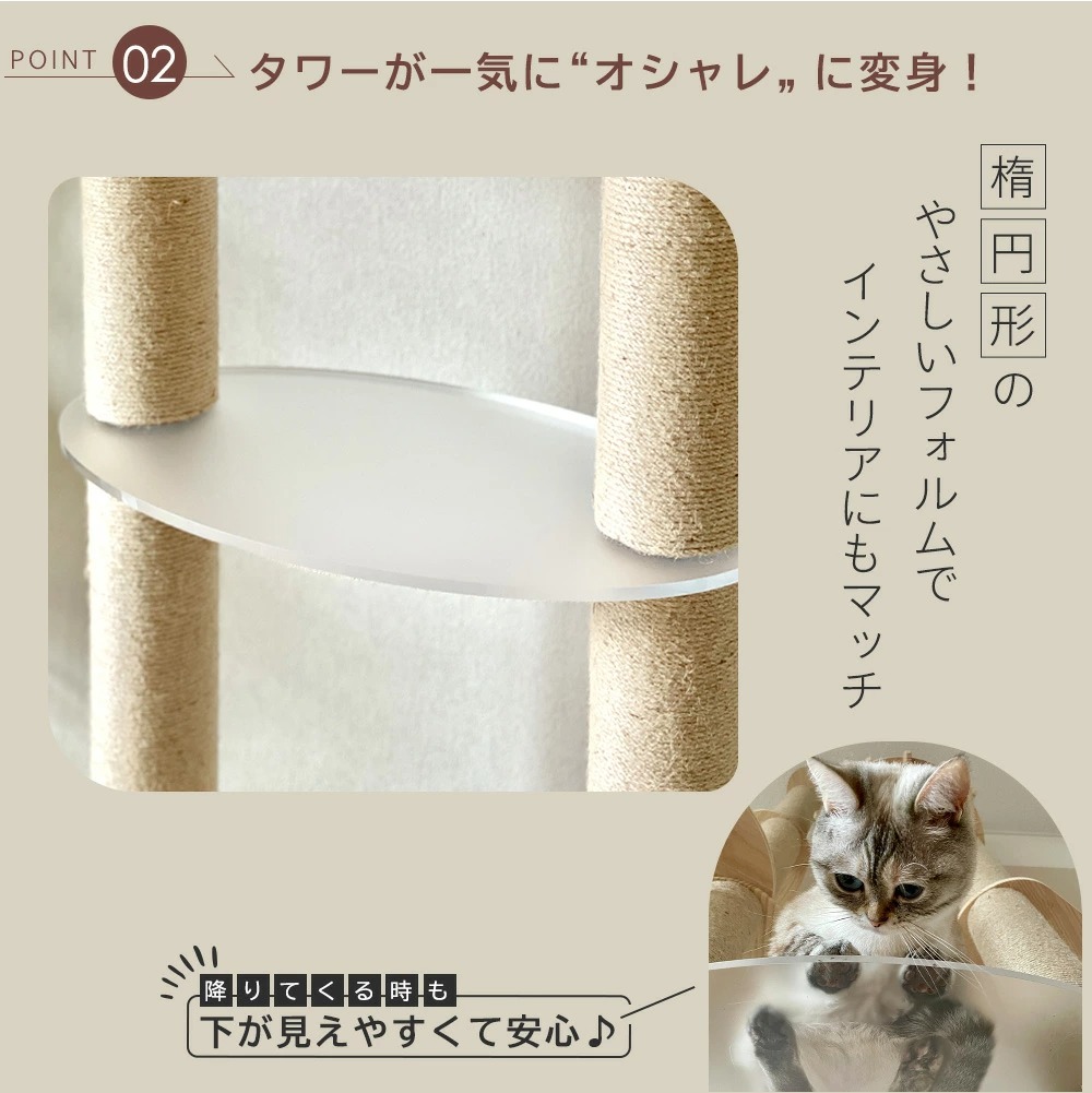 SUMIKA キャットタワー パーツ 連結 ステップ 透明 板 猫 cat SUMIKA キャットタワー パーツ 連結 ステップ 透明 板 猫 cat