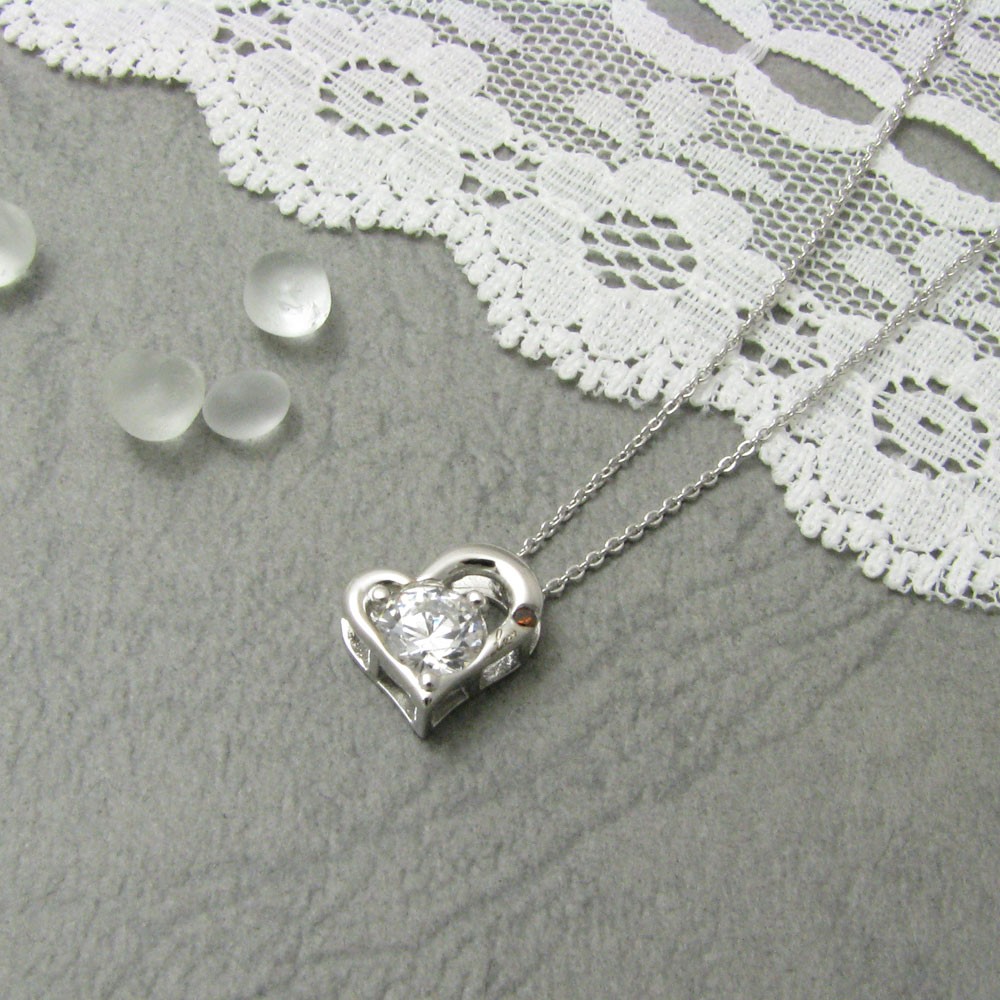 �l�b�N���X ���f�B�[�X close to me �V���o�[�l�b�N���X �n�[�g SN13-199