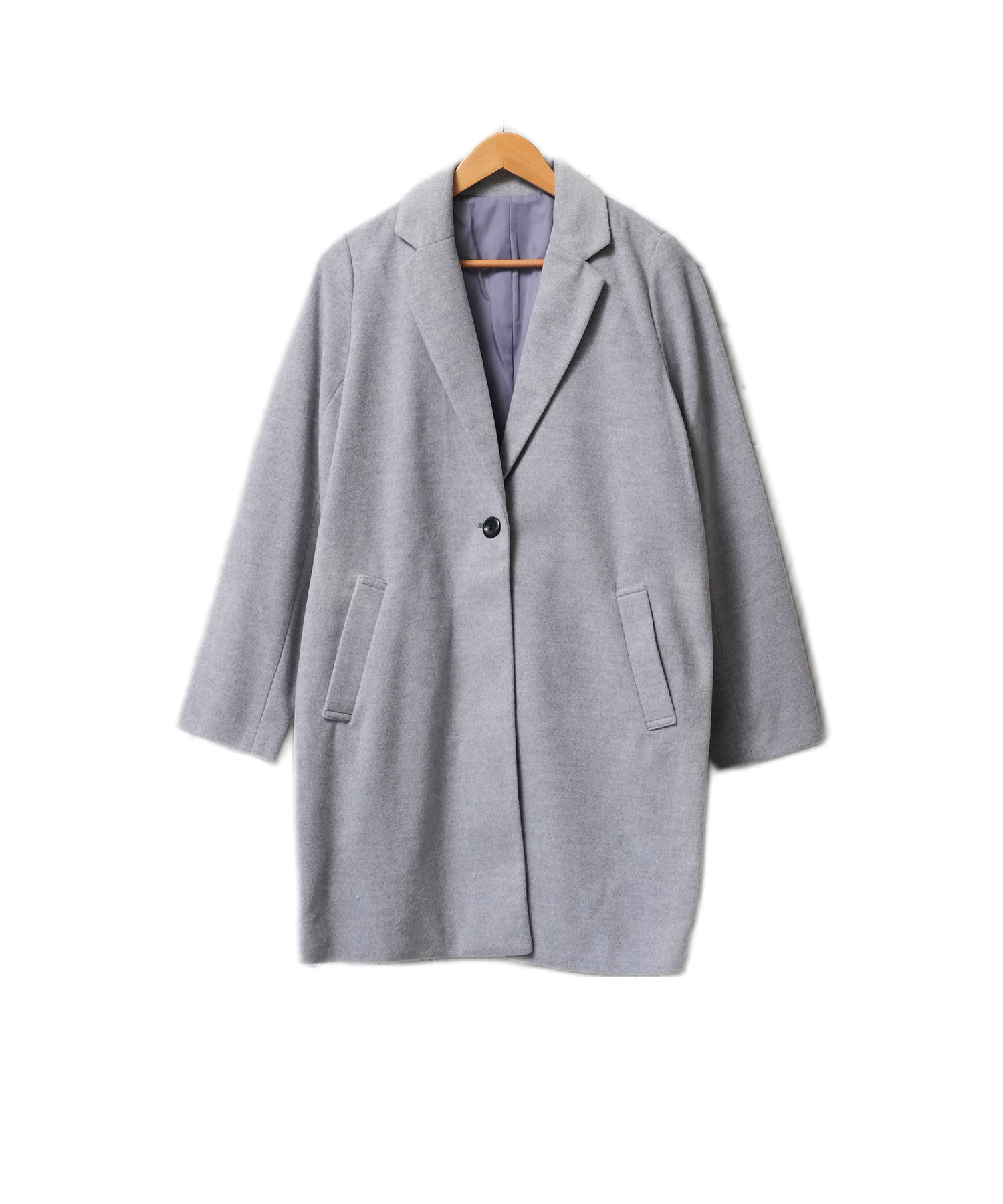 美品　24年　レリアン　ノーカラーコート　ジャカード　17+　大きいサイズ mili an deni（ミリアンデニ） 大人コート レディース レディース