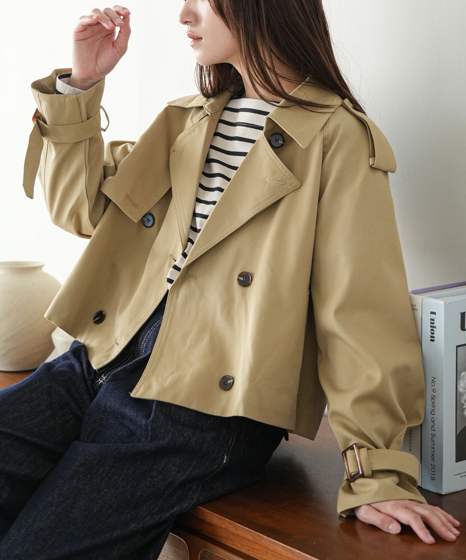 mili an deni（ミリアンデニ） ショートトレンチコート ショート