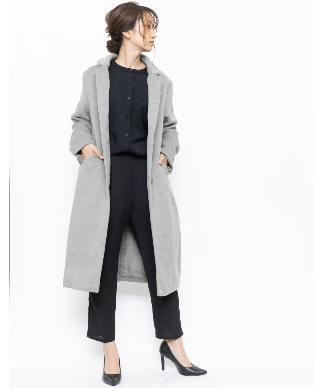 大人コート レディース コート レディース アウター シャギー チェスター ロングコート ミドルコート 94丈 105丈 冬 コーデ ポイント消化 567dh Mili An Deni 通販 Yahoo ショッピング