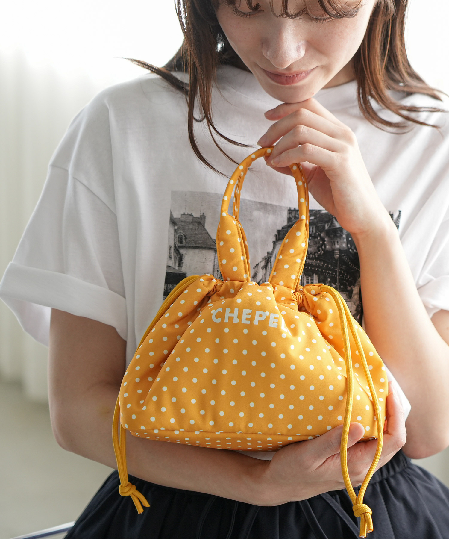 ドット保冷ぽこぽこランチバッグ  巾着保冷バッグ  小さめ巾着  保冷バッグ  保冷保温 お弁当バッグ   レディース  (郵2) ポイント消化 爆買 | mili an deni | 03