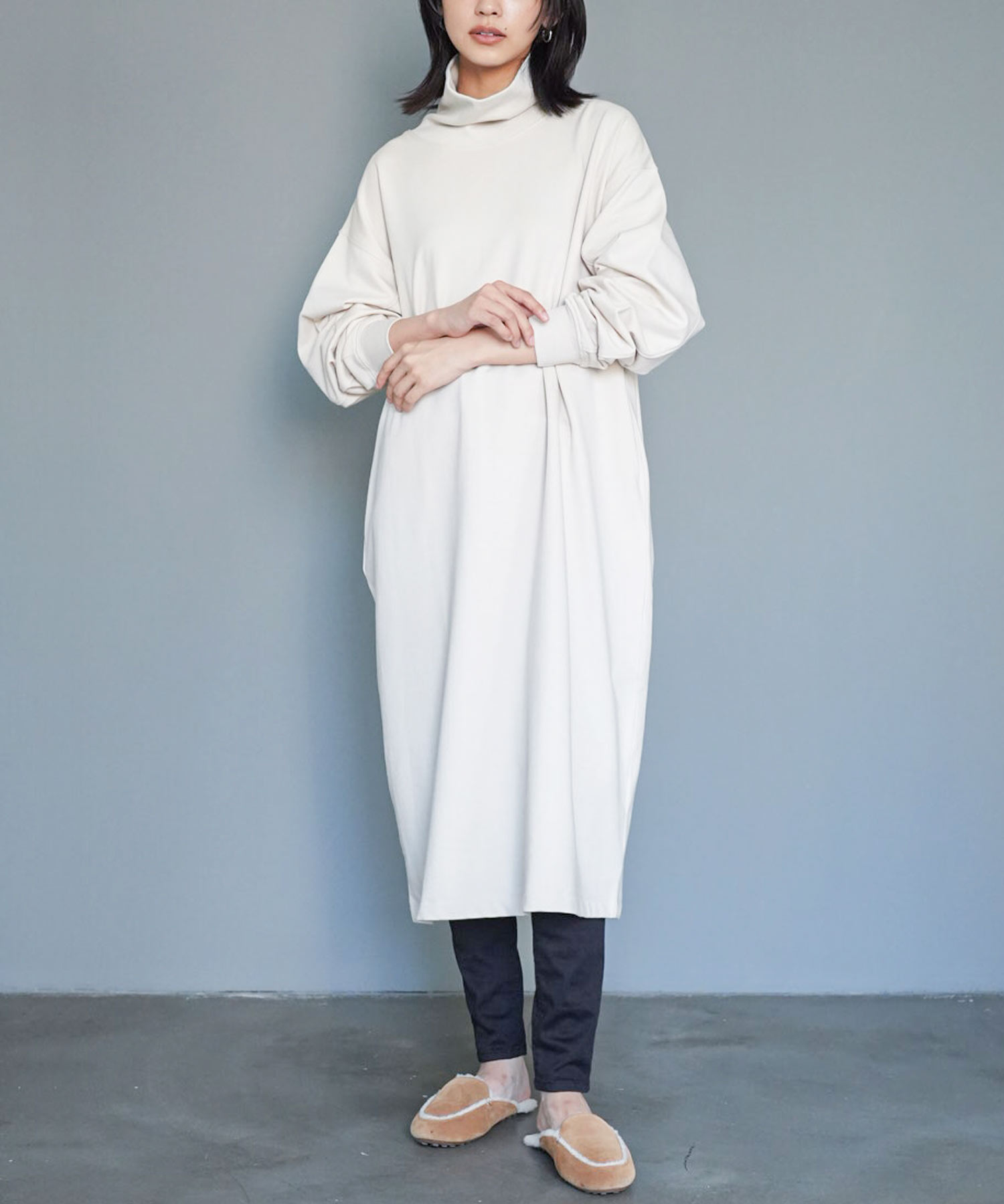 mili an deni（ミリアンデニ） レディース ワンピース 裏起毛バック