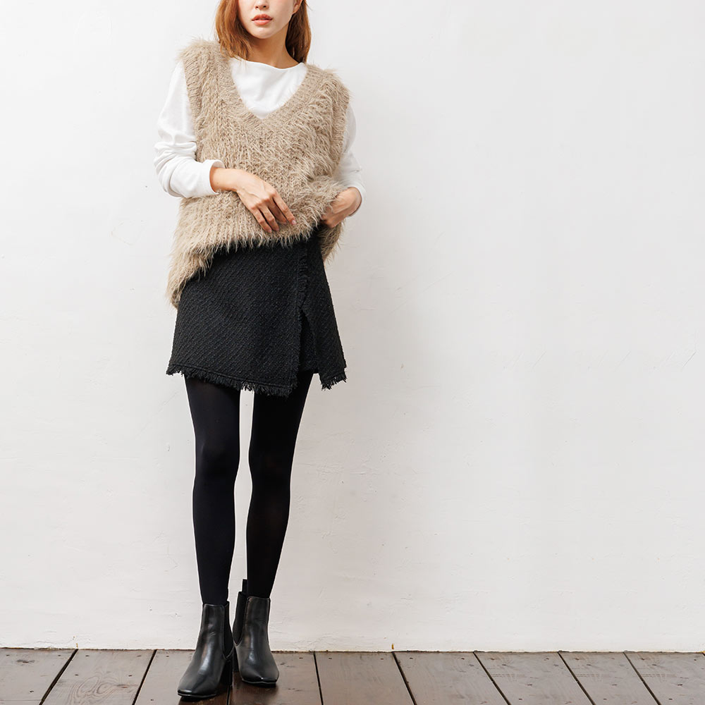 ミックスツィードミニスカパンツ ショートパンツ レディース