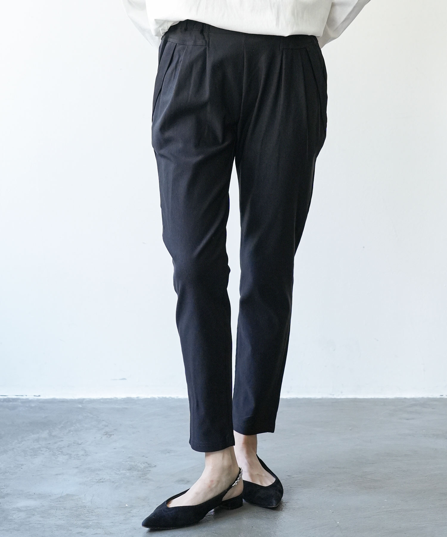 裏起毛テーパードパンツ 裏起毛パンツ ストレッチテーパード
