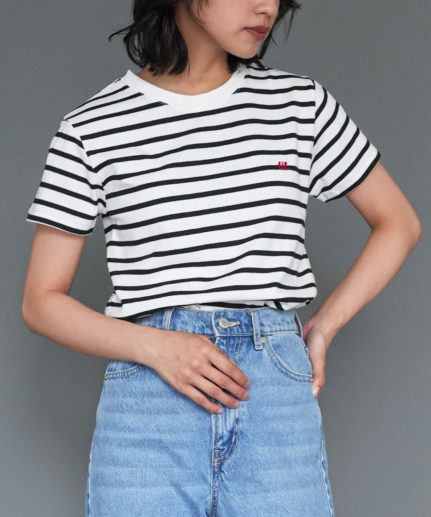 ワンポイント刺繍Tシャツ レディース : mili an deni - 通販