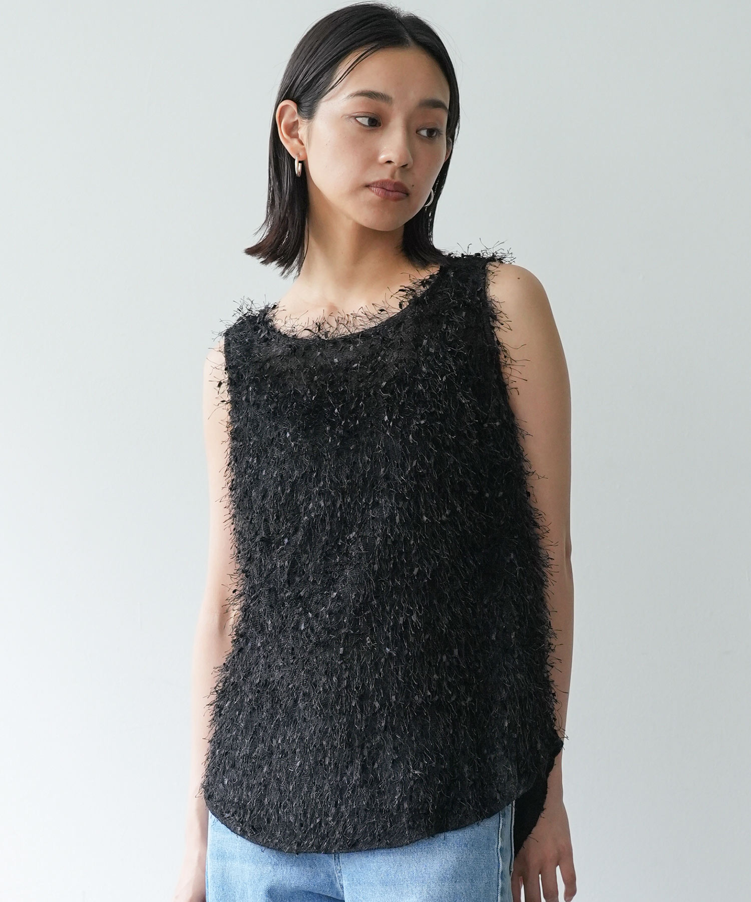 プリーツプリーズ 黒 タンクトップ size3