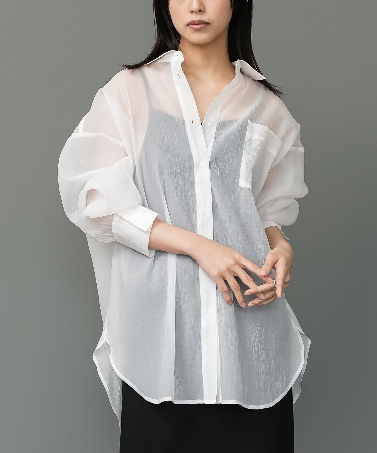 JOURNAL STANDARD relume ソフトオーガンジーシアーシャツ JOURNAL STANDARD - JOURNAL STANDARD relume ソフトオーガンジー