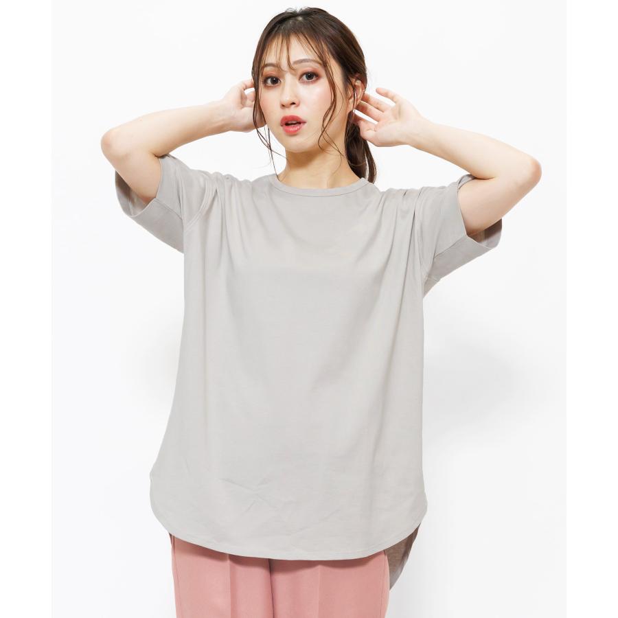 180g綿100％半袖裾ラウンドTシャツ カットソー (郵3)｜mili｜06