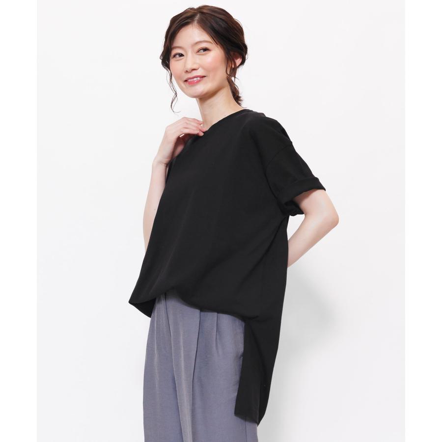 サイドスリット裾ラウンドTシャツ (郵1)｜mili｜03