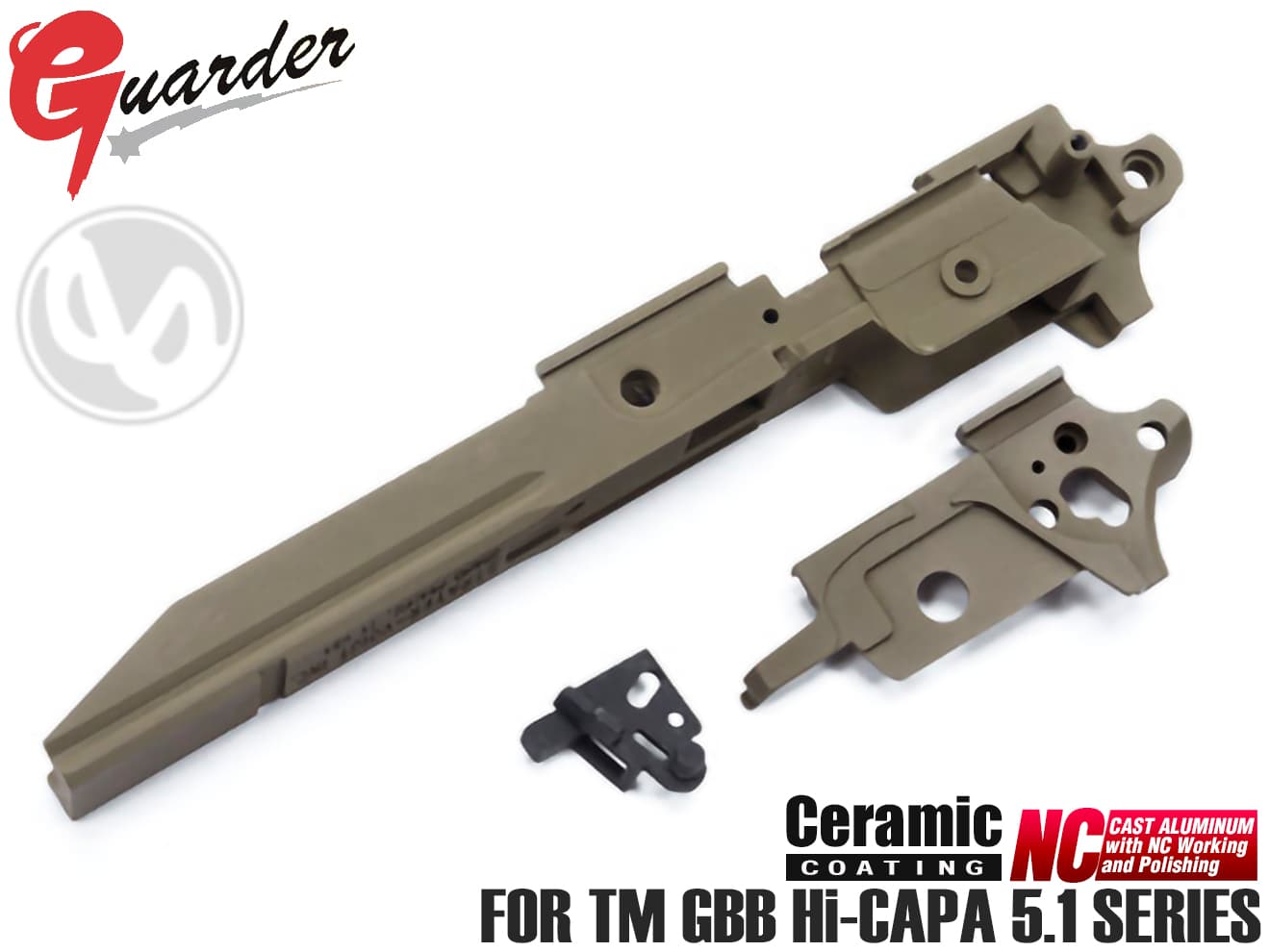 CAPA-62(V)BK GUARDER アルミ 軽量ミッドフレーム SVIマーキング ゴールドマッチタイプ for TM GBB Hi-CAPA5.1  : capa-62vbk : MILITARY BASE - 通販 - Yahoo!ショッピング