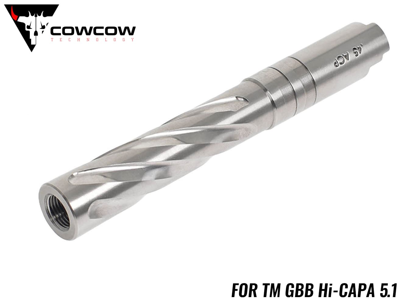 COWCOW ハイキャパ アウターバレル　40S&W CCT-TMHC-046 COWCOW TECHNOLOGY Tornado ステンレス スレッド