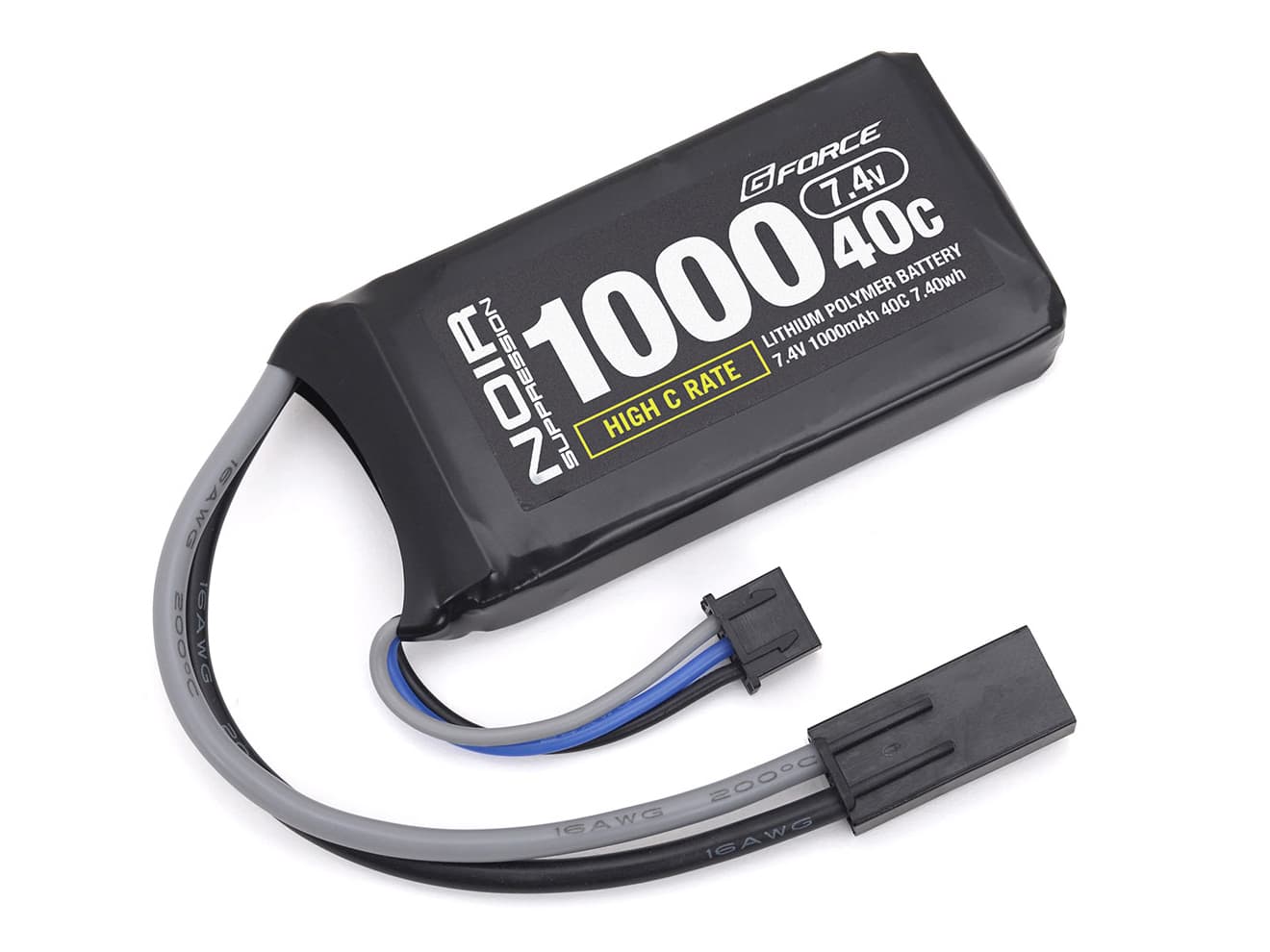 GF-BAT-008 G-FORCE Noir Suppression LiPo 7.4V 1100mAh 40C ストック