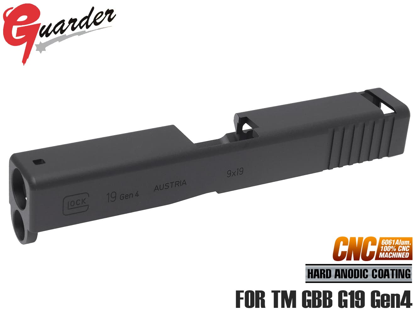 GLOCK 19 9mm東京マルイG19対応 スチール製スライド GLK-175 Amazon | GUARDER CNC グロックスチールスライドキット 東京