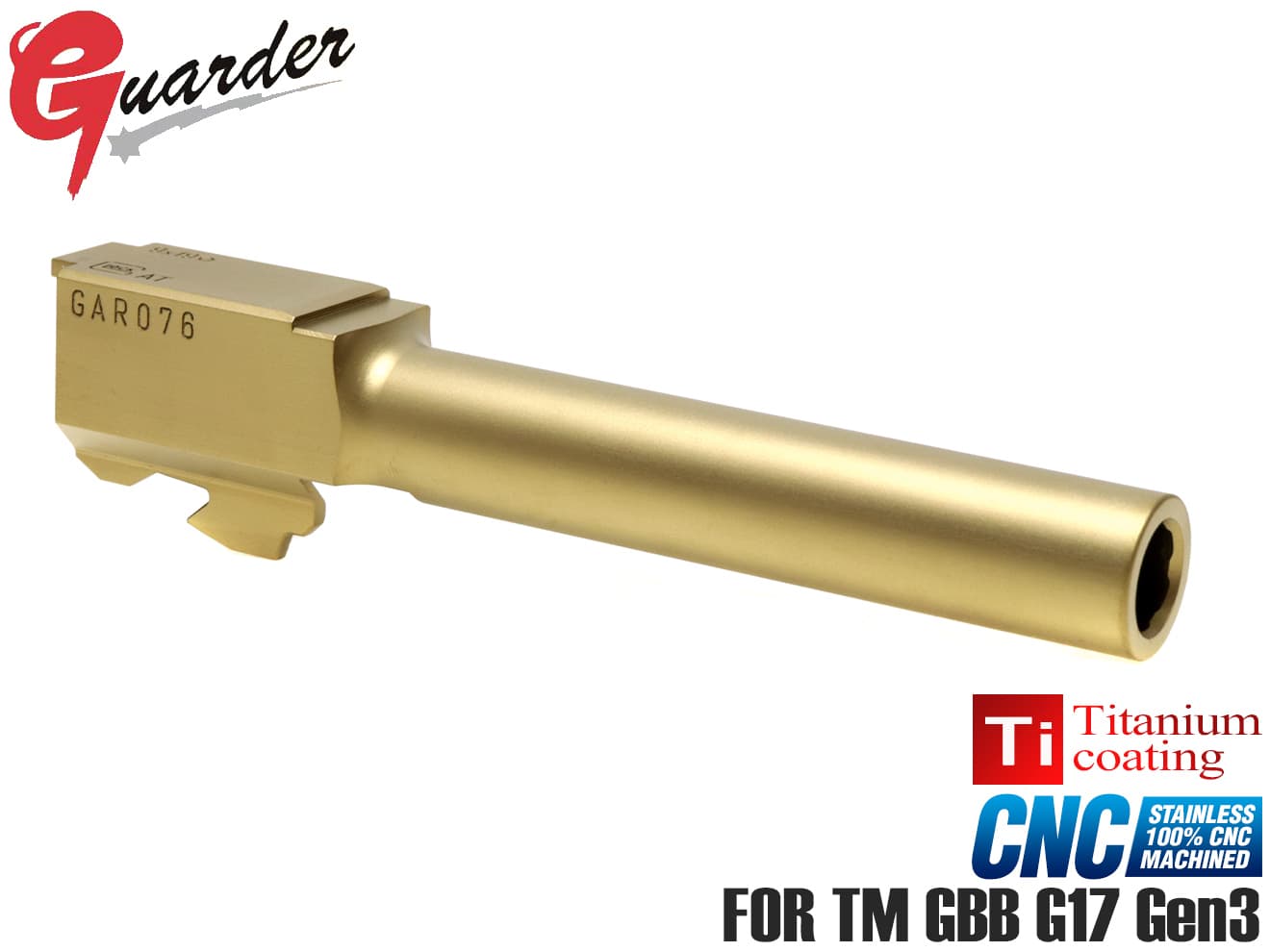 GLK-90(SV) GUARDER ステンレスCNC アウターバレル GAR076 for マルイ