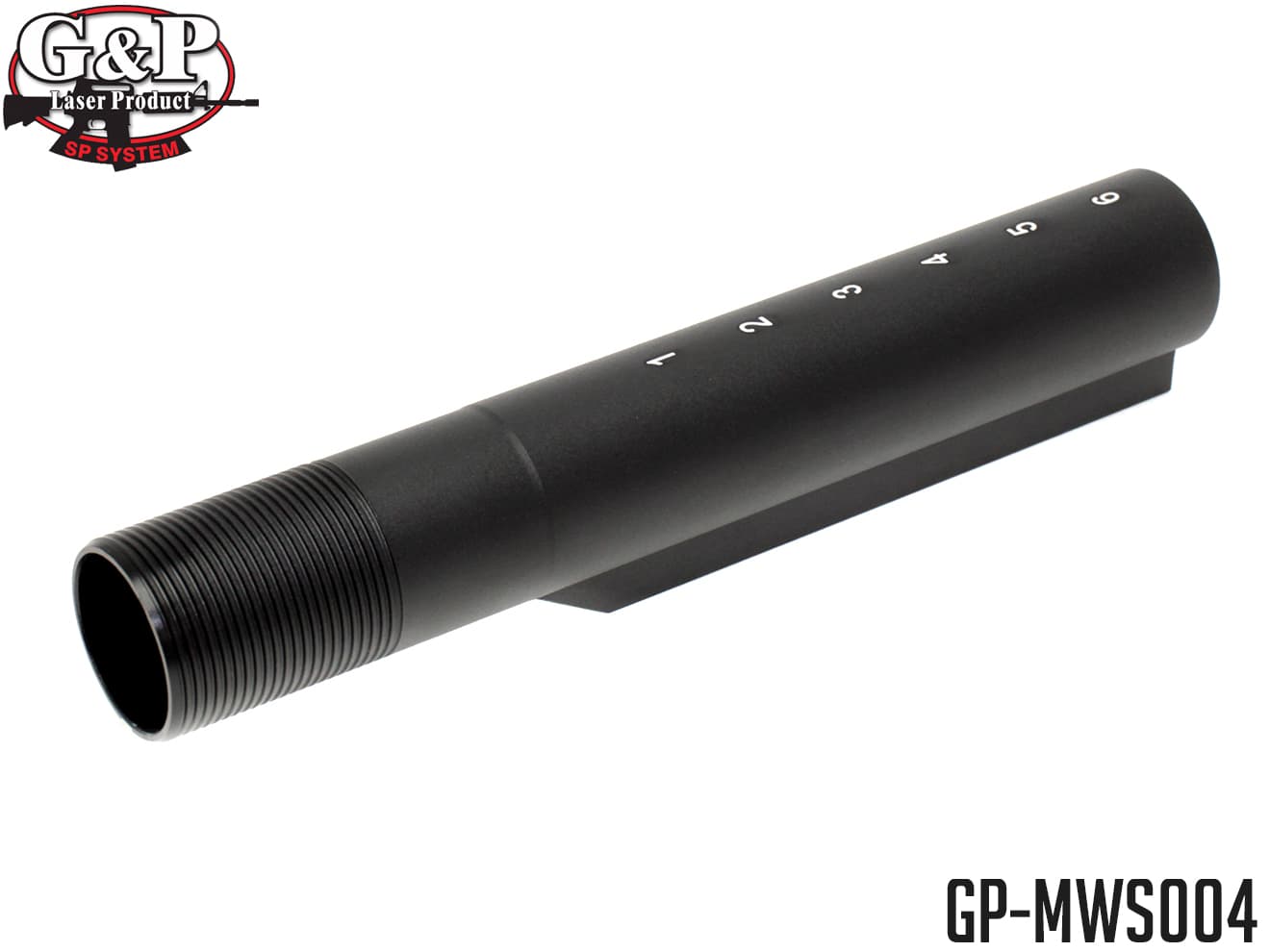 WP211B G&P M4 MWS バッファチューブ 6P BK w/ローラーボルト B