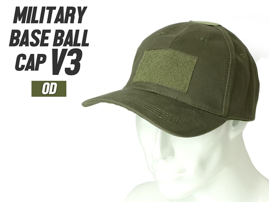H7754OV4 ミリタリー ベースボールキャップ V4 OD : MILITARY