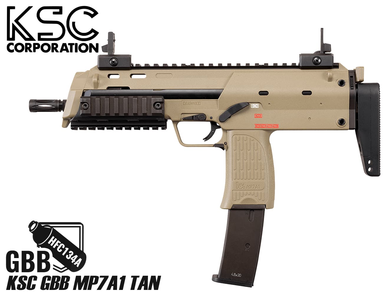KSC　MP7A1 カスタム ガスガン ブラック 楽天市場】KSC ガスブローバックガン本体 MP7A1 システム7 BK