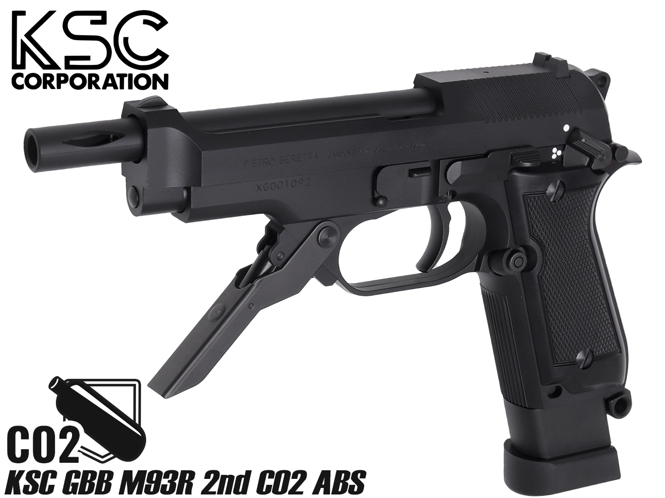 H9661B9CO2 KSC ガスブローバック M93R オート9 36連 CO2