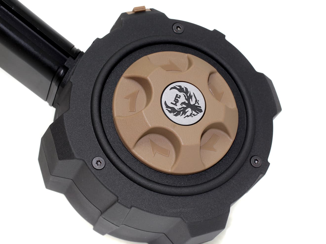 HFC正規品145連ガスドラムマガジンHD-001 HFC-HD-001B HFC ガスドラムマガジン 145Rds GLOCK用 : MILITARY