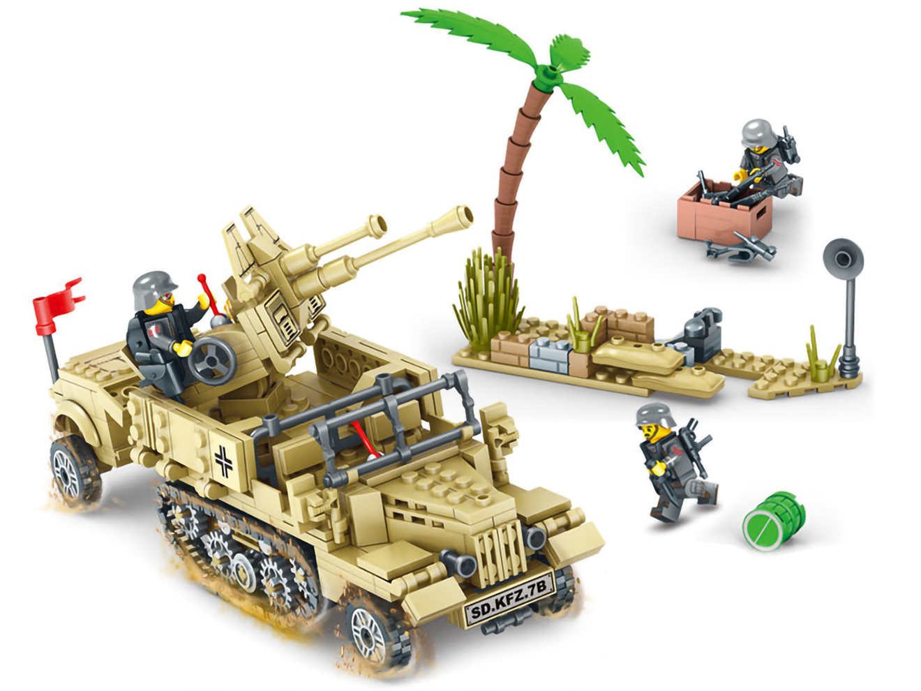 M0034S AFM ドイツ軍 「大西洋の壁」トーチカジオラマブロックセット