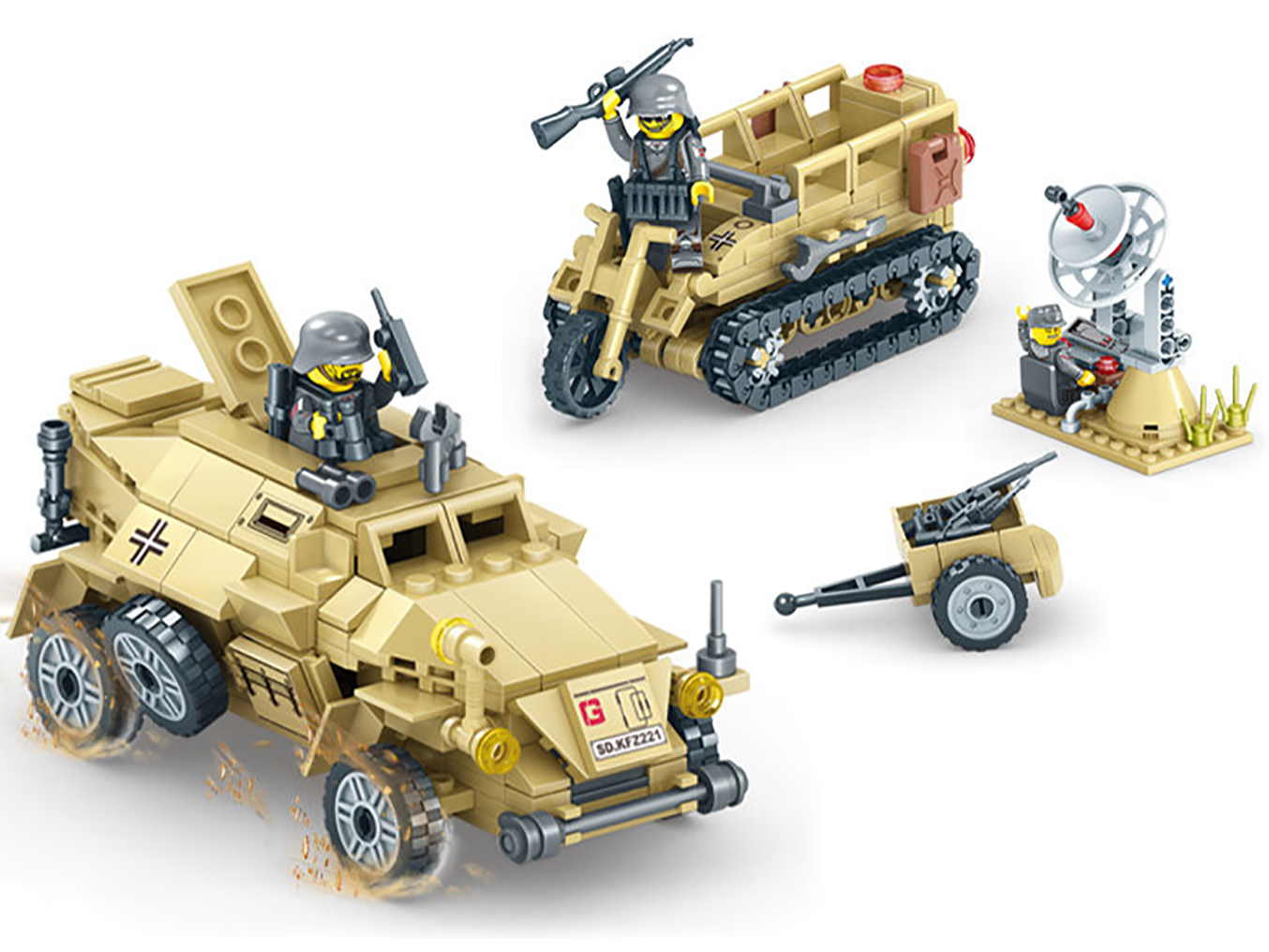 M0034S AFM ドイツ軍 「大西洋の壁」トーチカジオラマブロックセット