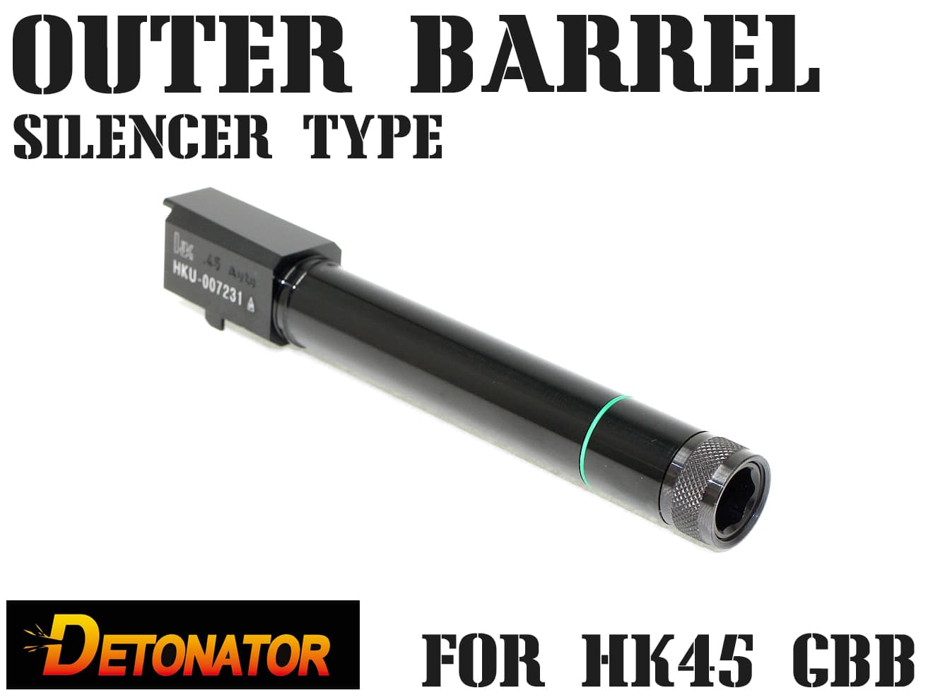OB-TM09BK DETONATOR HK45 アルミアウターバレル スタンダードタイプ