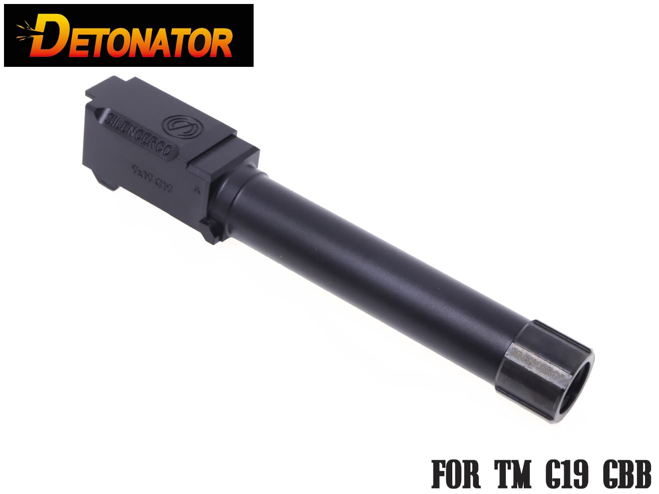 タニオコバGM7用14mm逆ネジステンレスアダプター付アウターバレル45ACP ob-tm49abk.jpg