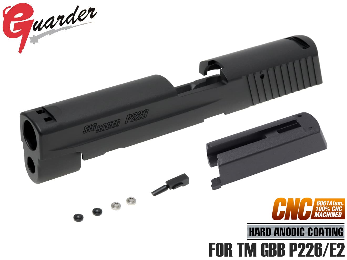 P226-46(BK) GUARDER 限定スチールCNCスライド Late Version Marking 