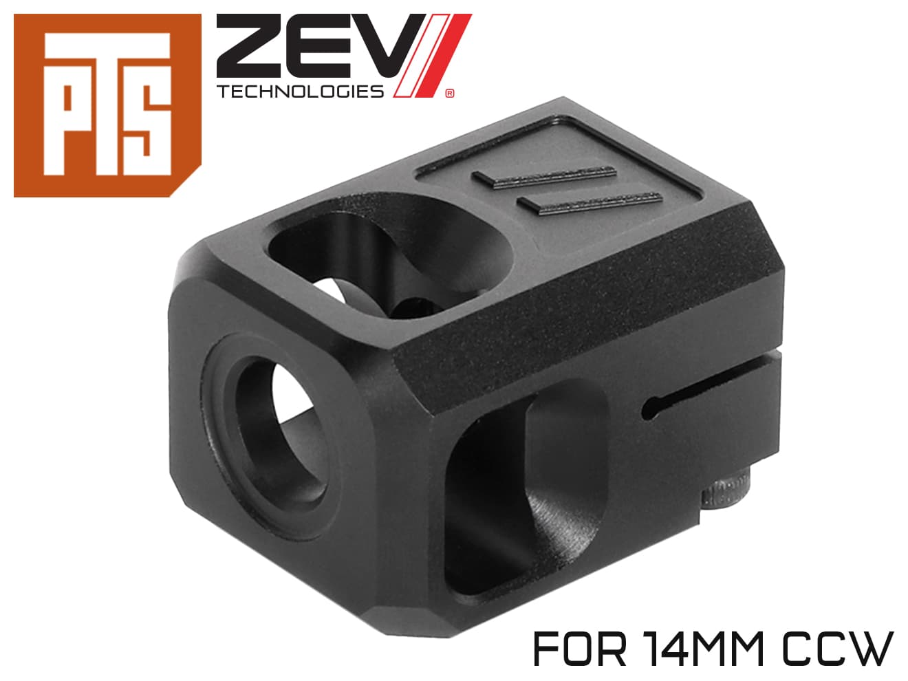 【おっちょ】コンペンセイター PTS ZEV V2 Proコンペンセイター (14mm逆ネジ) Black | エアガン
