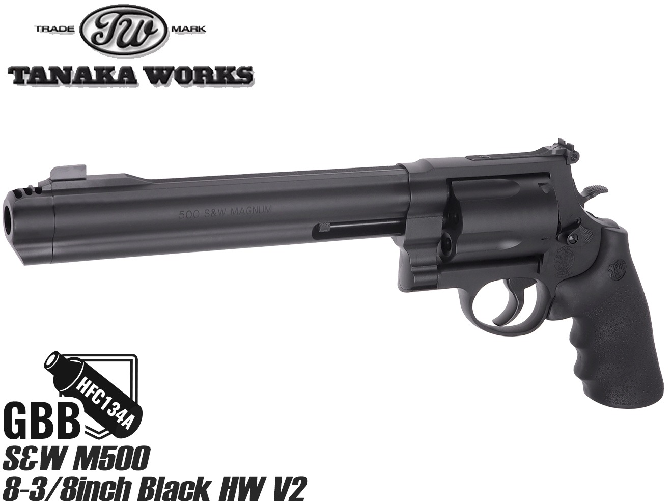 タナカワークス S&W M500 3＋1inch ハードケース付 タナカ】S&W M500 3in+1 ステンレス Ver.2