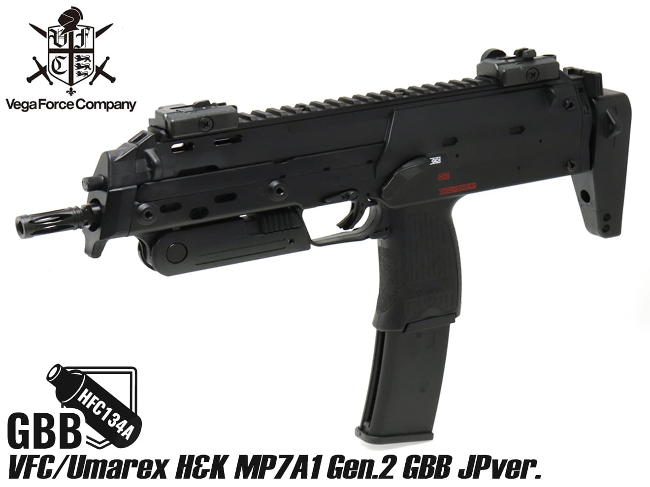 VF9J-MAG-MP7G45-BK01 Umarex MP7 GBBR スペアマガジン Gen2(40連) BK