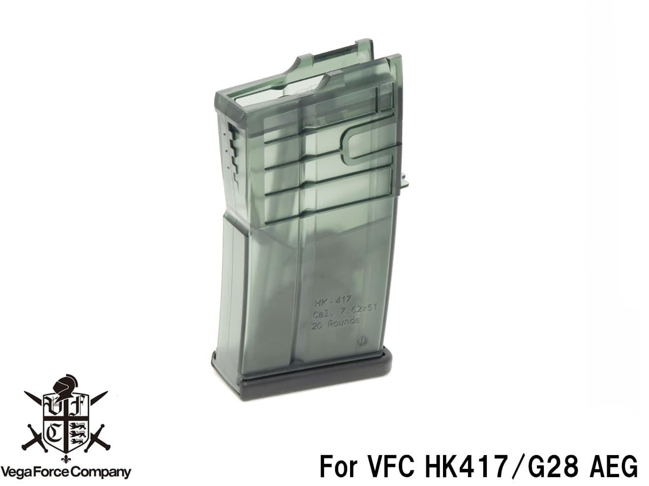 VF9-MAG-417E550-BK01 VFC HK417/G28 AEG用 Hi-Capマガジン550連
