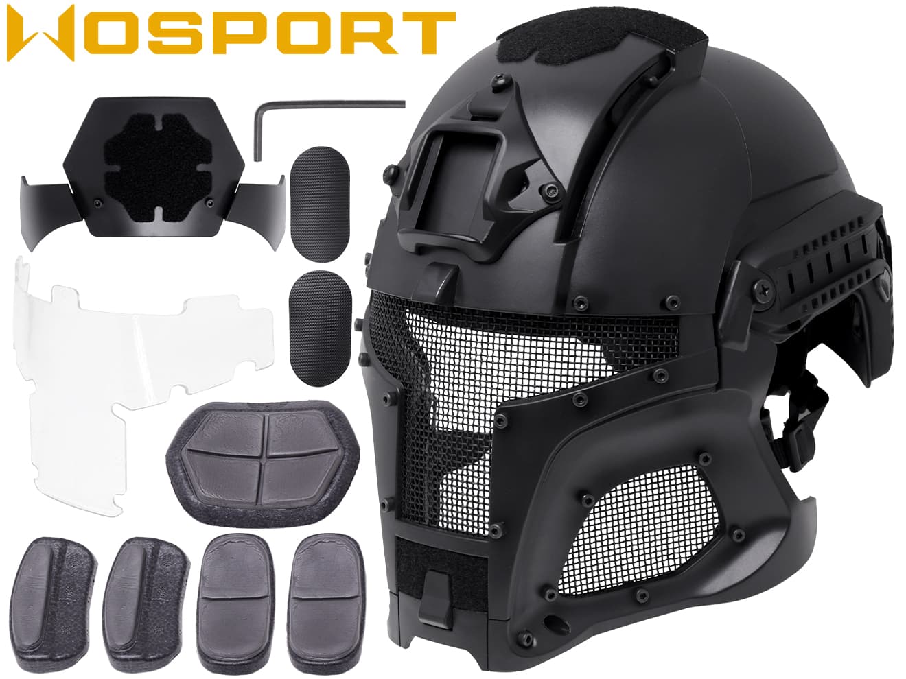 WO-HLM-008B WoSporT アイアンウォーリアー ヘルメット : MILITARY
