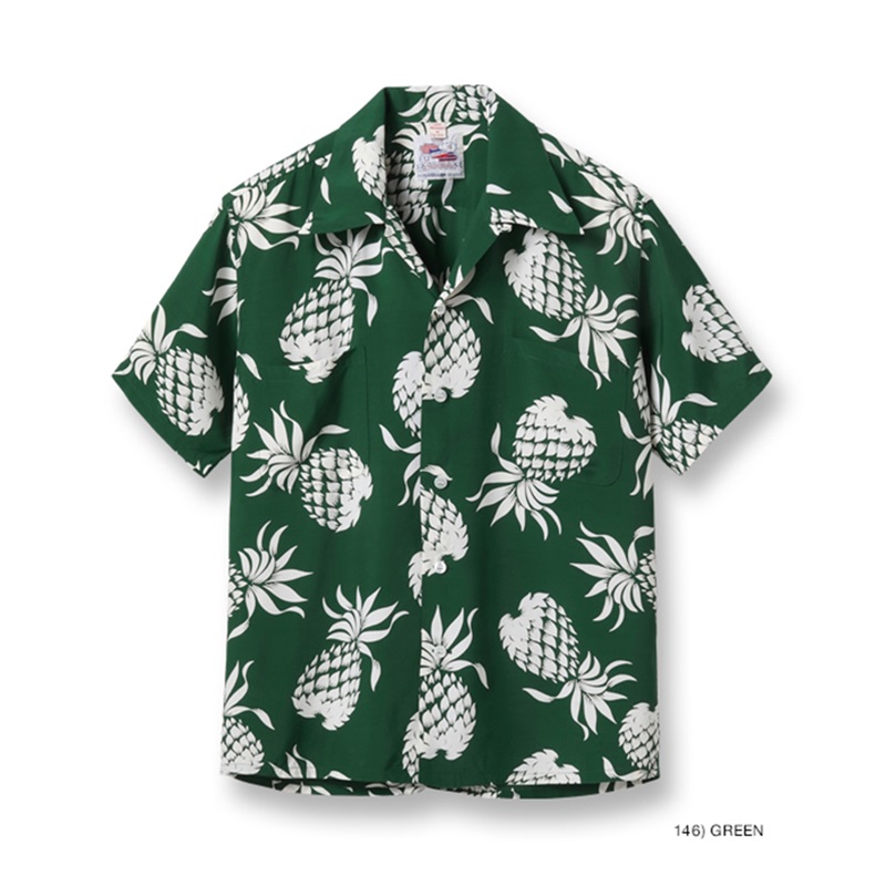 DUKE KAHANAMOKU 定番 半袖 ハワイアン アロハシャツ  SPECIAL EDITION “DUKES PINEAPPLE” (SHORT SLEEVE) DK36201