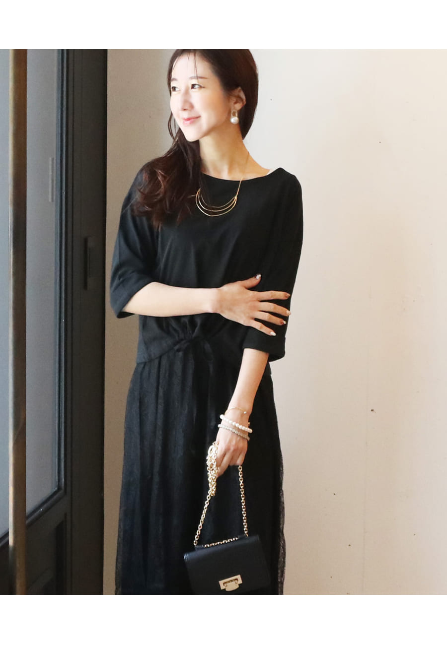 Milk tea（ミルクティー） マタニティ 服 授乳服 服 ワンピース シアー