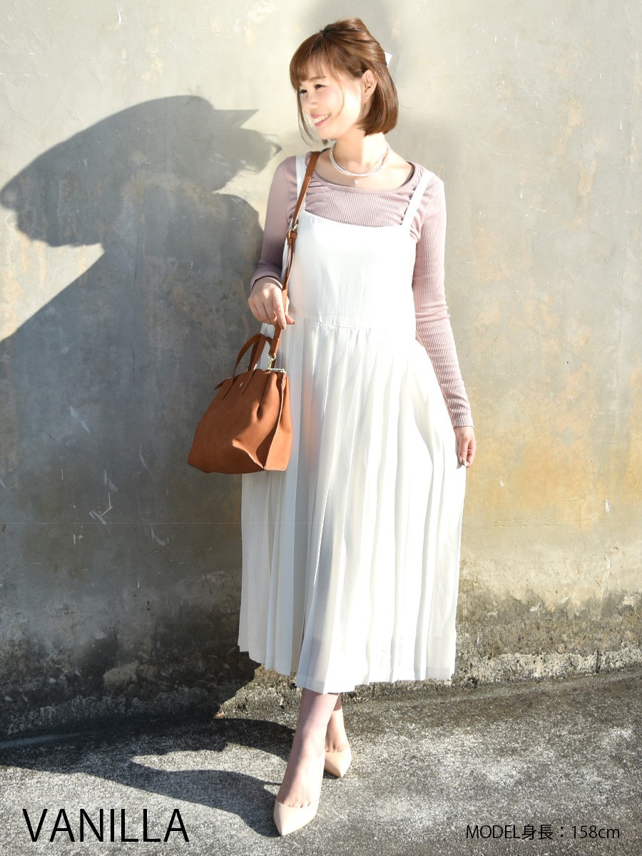 マタニティ プリーツキャミワンピース マタニティ 服 maternity ワンピース Aライン プリ...