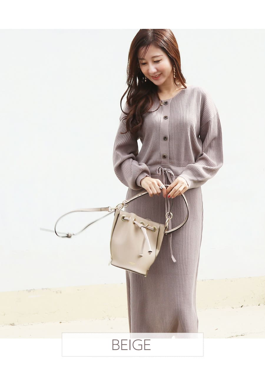Milk tea マタニティ 服 授乳服 フロントボタン・リブニット