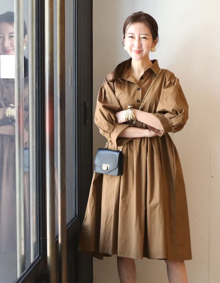 ＜授乳服・マタニティウエア＞コットンオーバーシルエットシャツチュニック