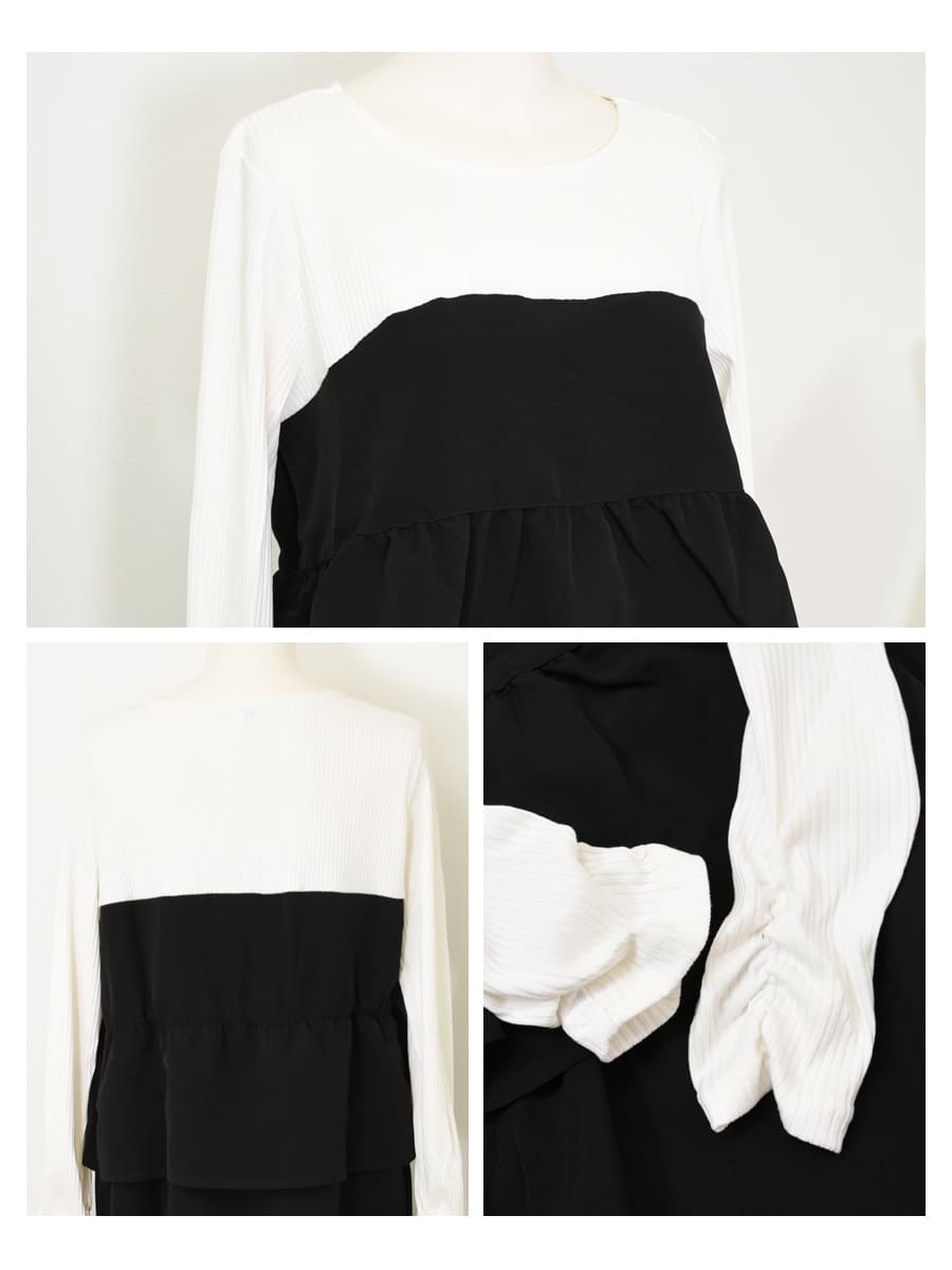 マタニティ 服 授乳服 ペプラムフレアドッキングワンピース スリットタイプ 【582135】  ジャンスカ フォーマル お宮参り |  | 11