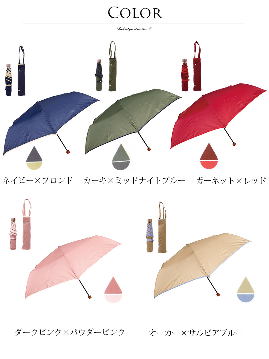 折りたたみ傘 Shizuku ナノ撥水加工 スタンダード折りたたみ傘 55cm